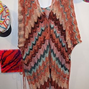Goddis Cover Up Swim Colorful Size Small